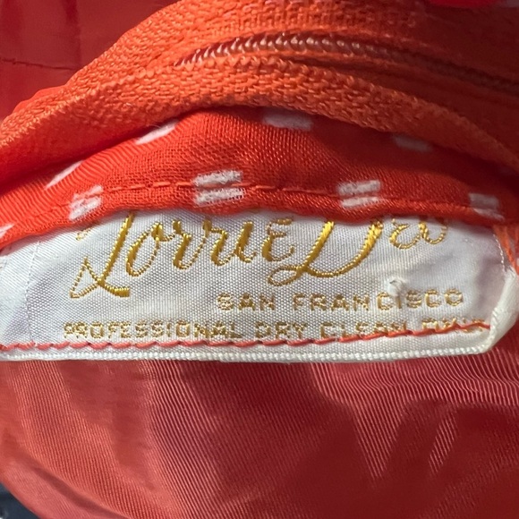 VINTAGE 1970s Lorrie Deb Maxi Dress Orange Prairie Full Gown 70s Calico Hippie - Picture 11 of 12